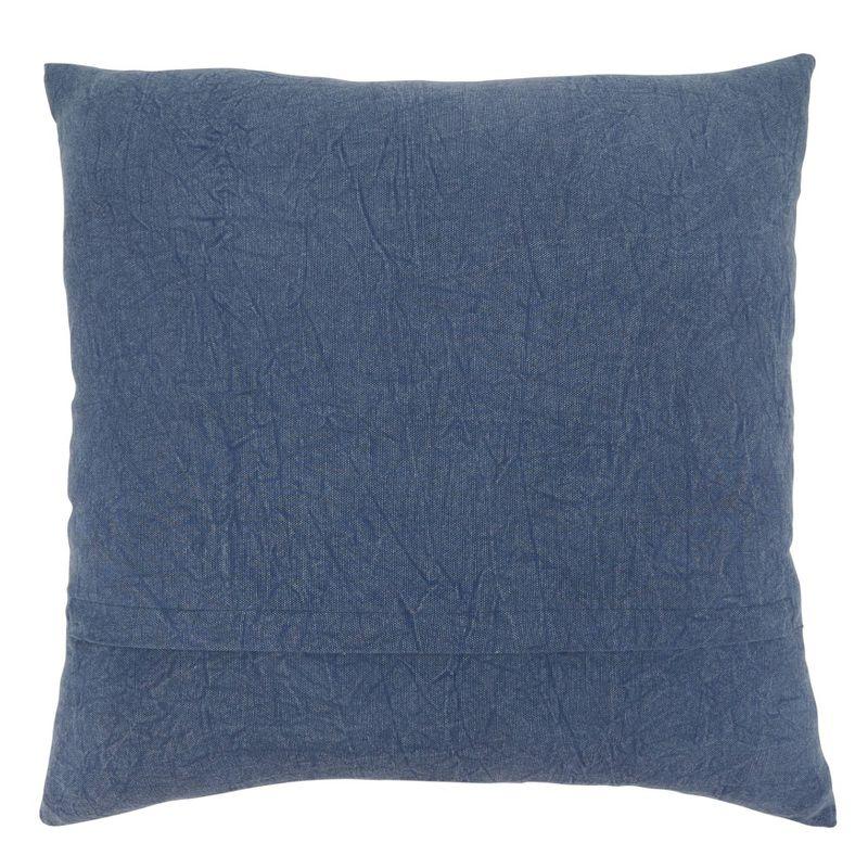 Saro Genevieve Collection Appliqued Cotton Throw Pillow