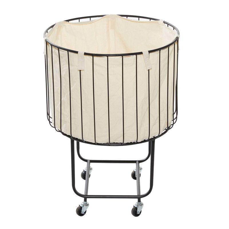 25.75''x19.25''  Contemporary Metal Storage Cart Off White - Olivia & May