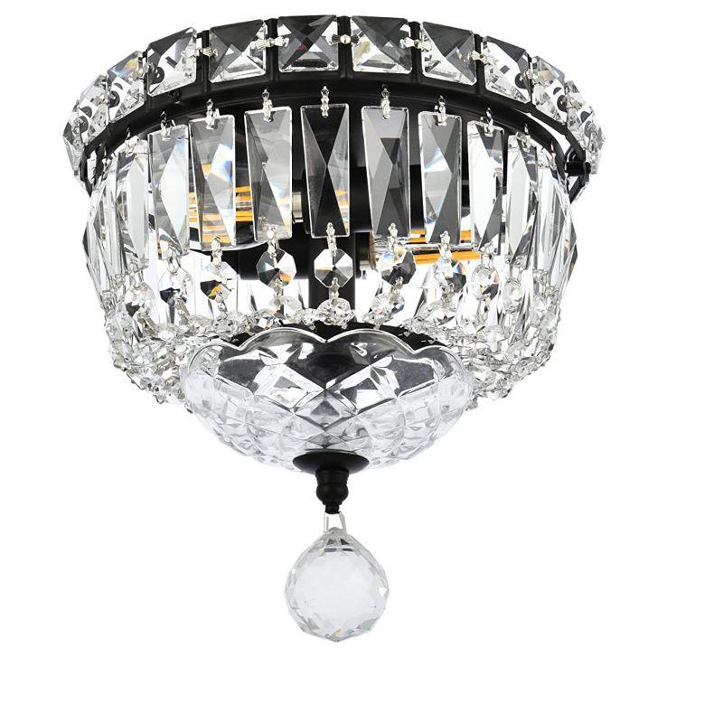 Elegant Lighting Tranquil 2 light Gold Flush Mount Clear Royal Cut Crystal