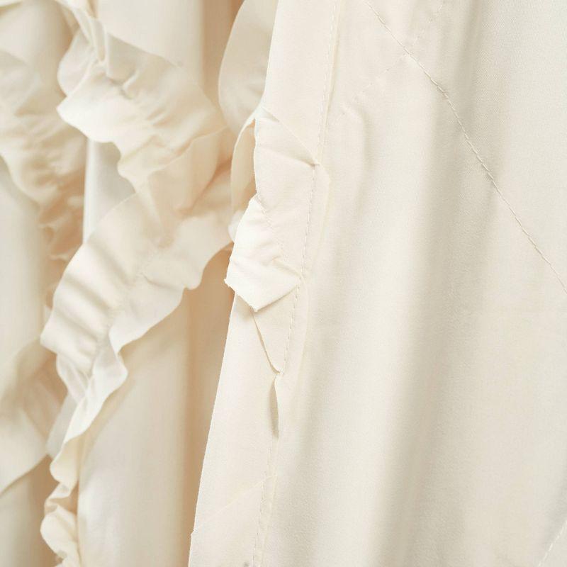 Lush Decor Ruffle Diamond Polyester Semi Sheer Curtain Pair (Set of 2)