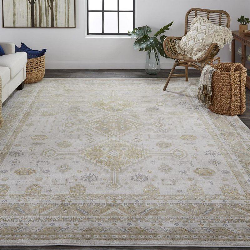 Aura Modern Persian Gold/Ivory Area Rug