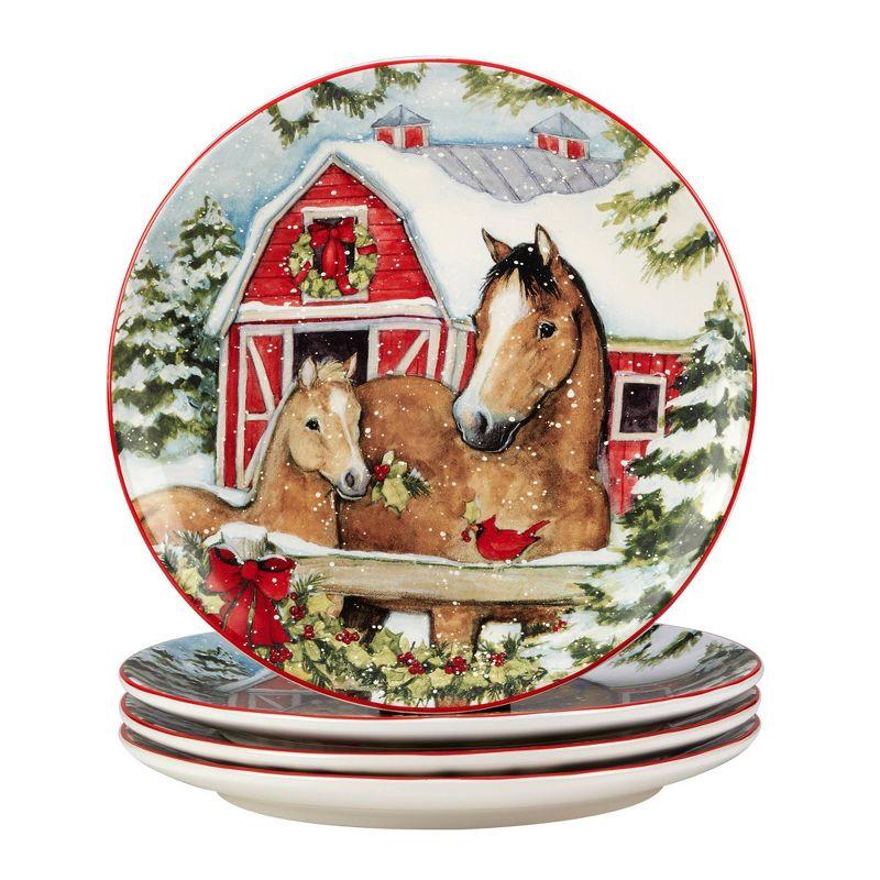 16pc Earthenware Homestead Christmas Dinnerware Set - Certified International