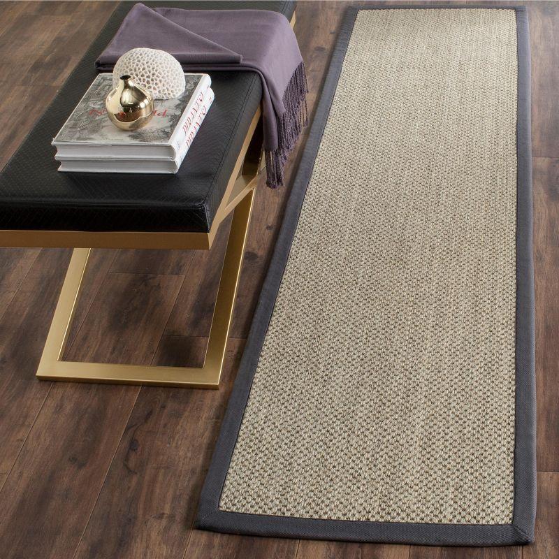 Natural Fiber NF443 Power Loomed Runner Rug - Marble/Grey - 2'x12' - Safavieh.