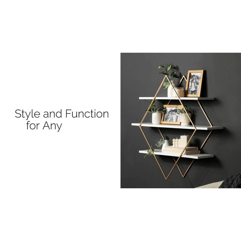 3 Piece Diamond Floating Shelf