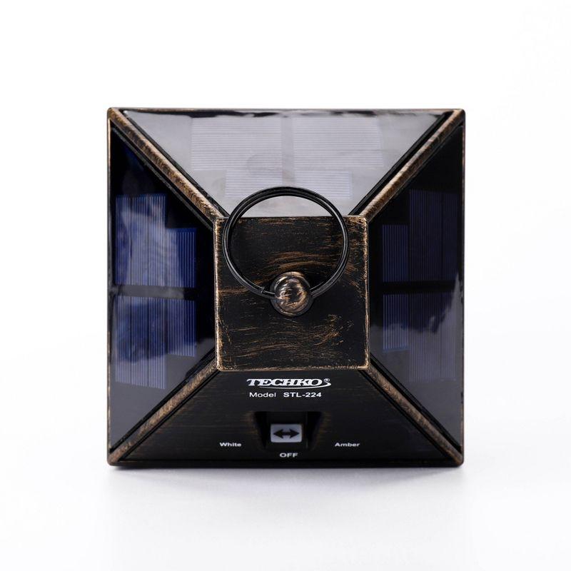 Techko 12.88 Outdoor Vintage Solar LED Lantern with Auto Dawn-to-Dusk Sensor