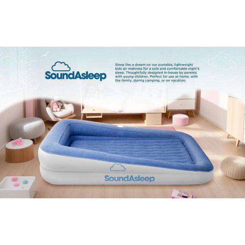 SoundAsleep Dream Series Air Mattress with ComfortCoil Technology & Internal High Capacity Pump -  Twin - Blue