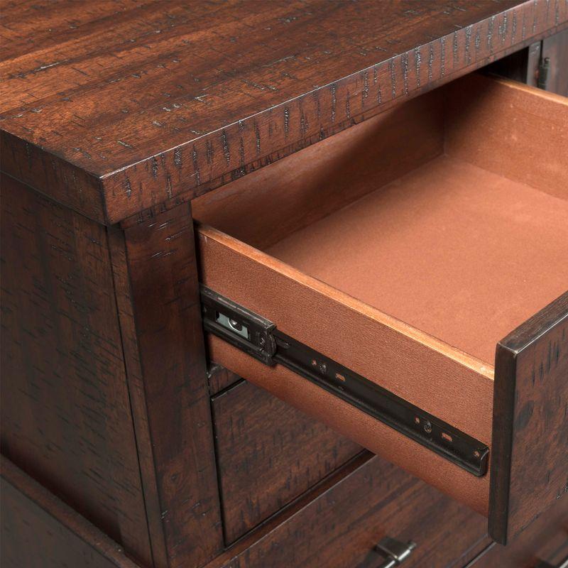 Dex Dresser Walnut Brown - Picket House Furnishings: 8-Drawer Bedroom Bureau with Cabinet, Rustic Finish