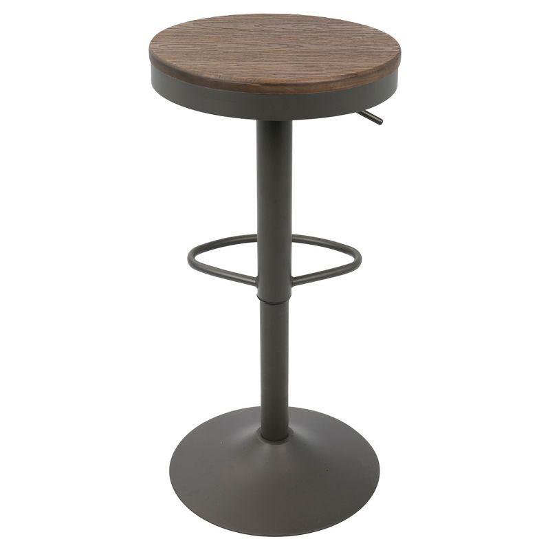 Set of 2 Dakota Adjustable Industrial Barstools - LumiSource