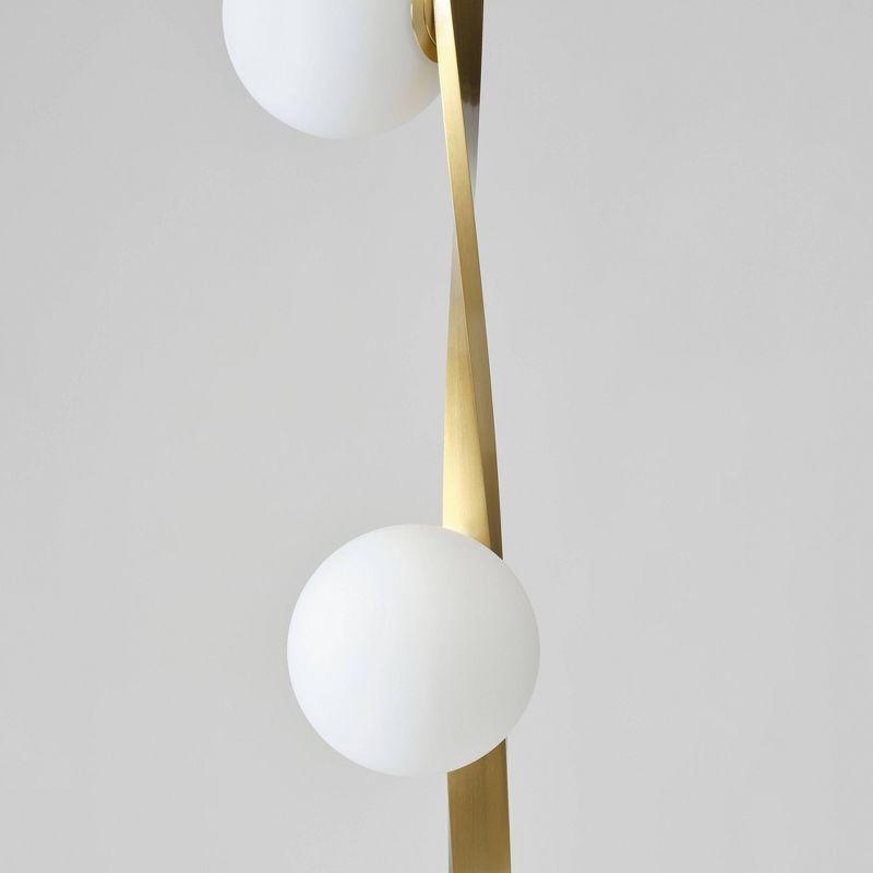 Brightech Nola 60 in. Industrial 3-Way Dimming LED Floor Lamp with 3 Glass Globe Shades