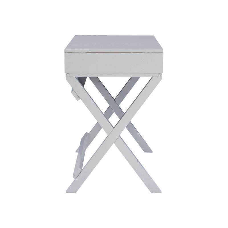 Peggy Transitional Wood Writing Desk with Drawers Gray - Linon