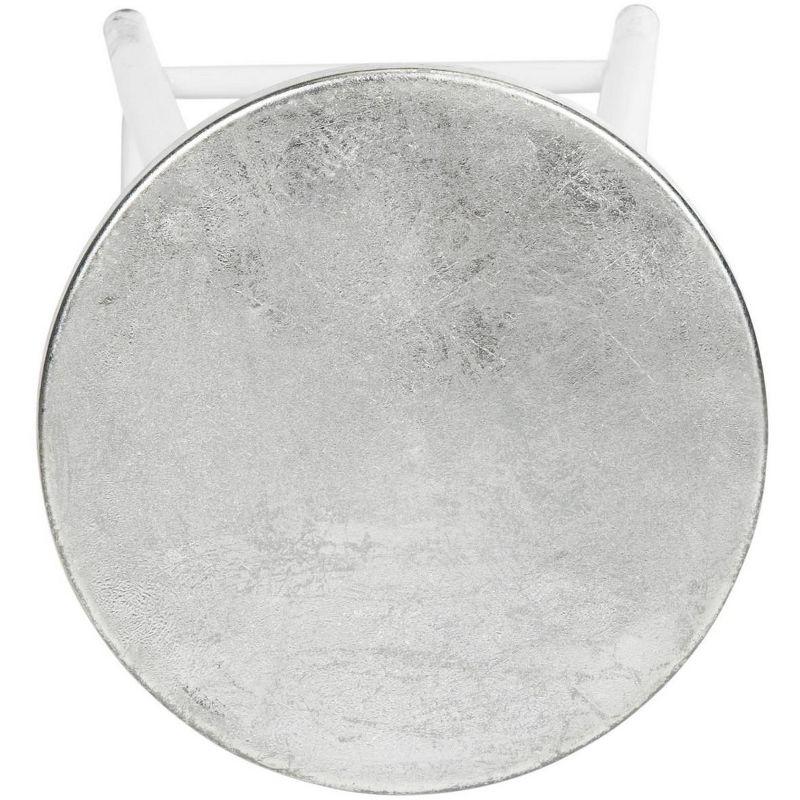 Kenzie 30''H Silver Dipped Bar Stool - FOX3212 - White - Safavieh Couture
