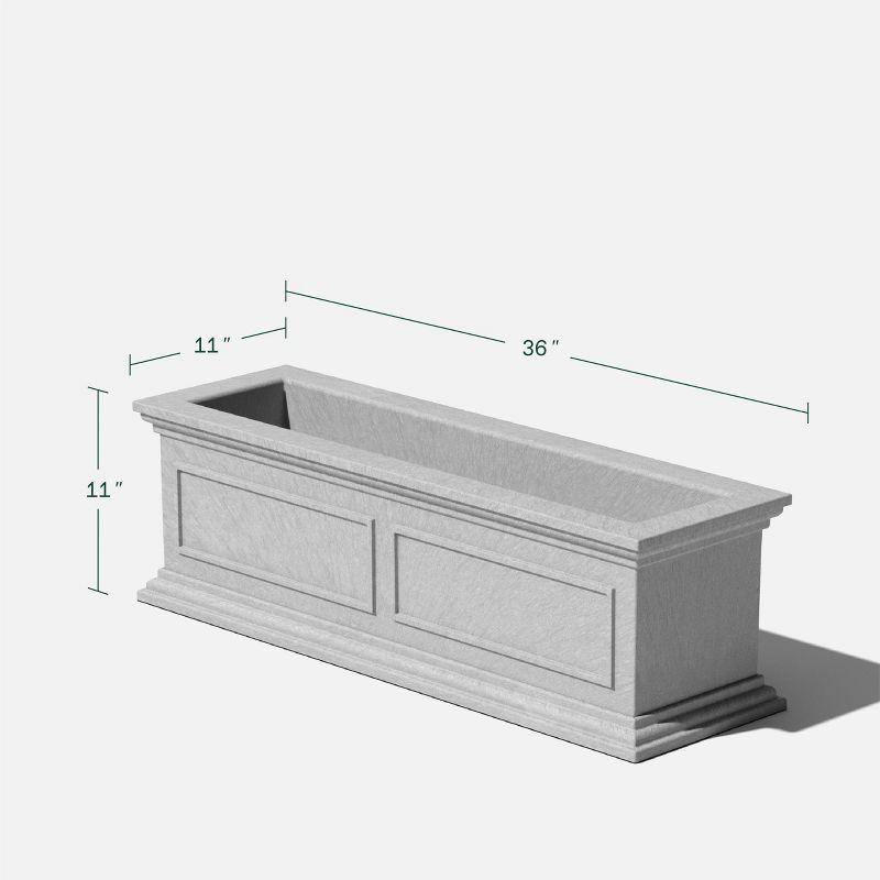 Veradek Brixton Window Box 36" Plastic Planter - Gray