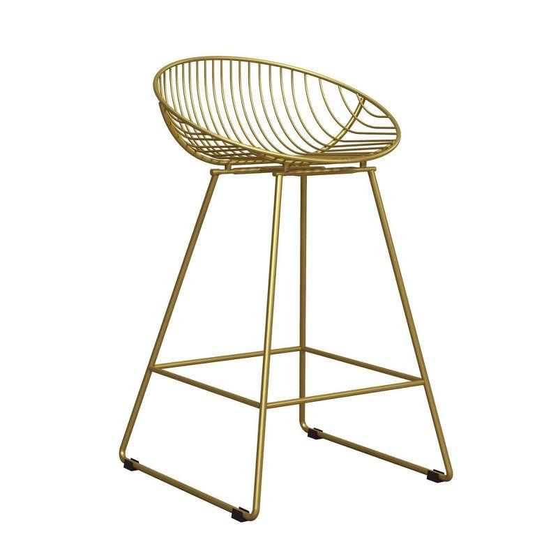 Ellis 24" Gold Metal Wire Counter Stool