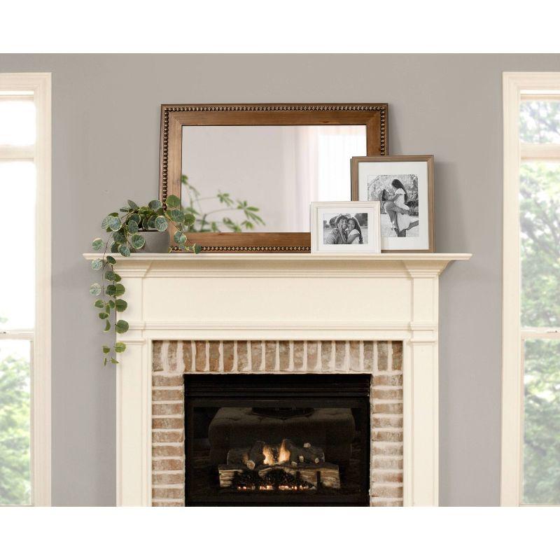 24" x 36" Strahm Wood Framed Wall Mirror Rustic Brown - Kate & Laurel All Things Decor: Modern Rectangle, No Assembly Required