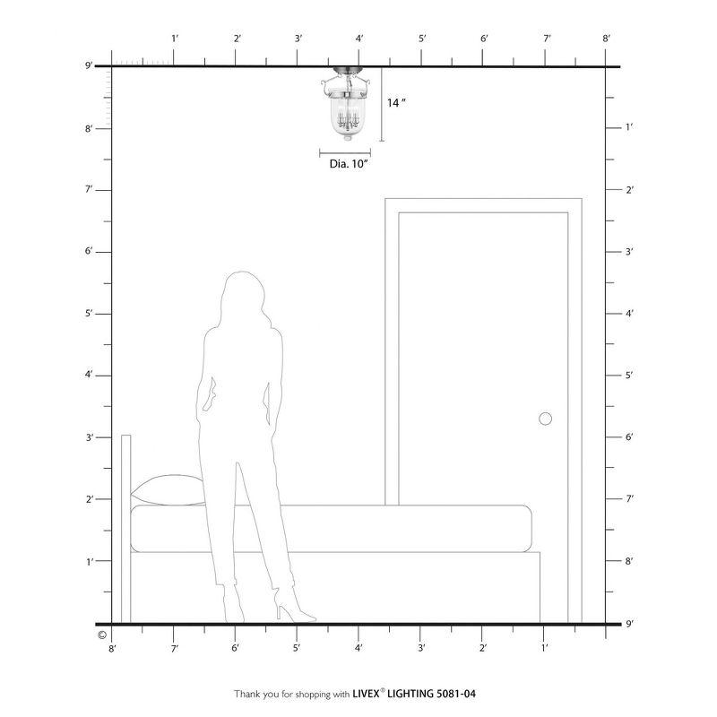 Dovecove Pierrepont Glass Semi Flush Mount