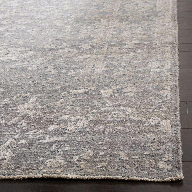 Safavieh Centennial Hand Knotted Viscose/Cotton Floral Rug in Light Gray/Dark Gray