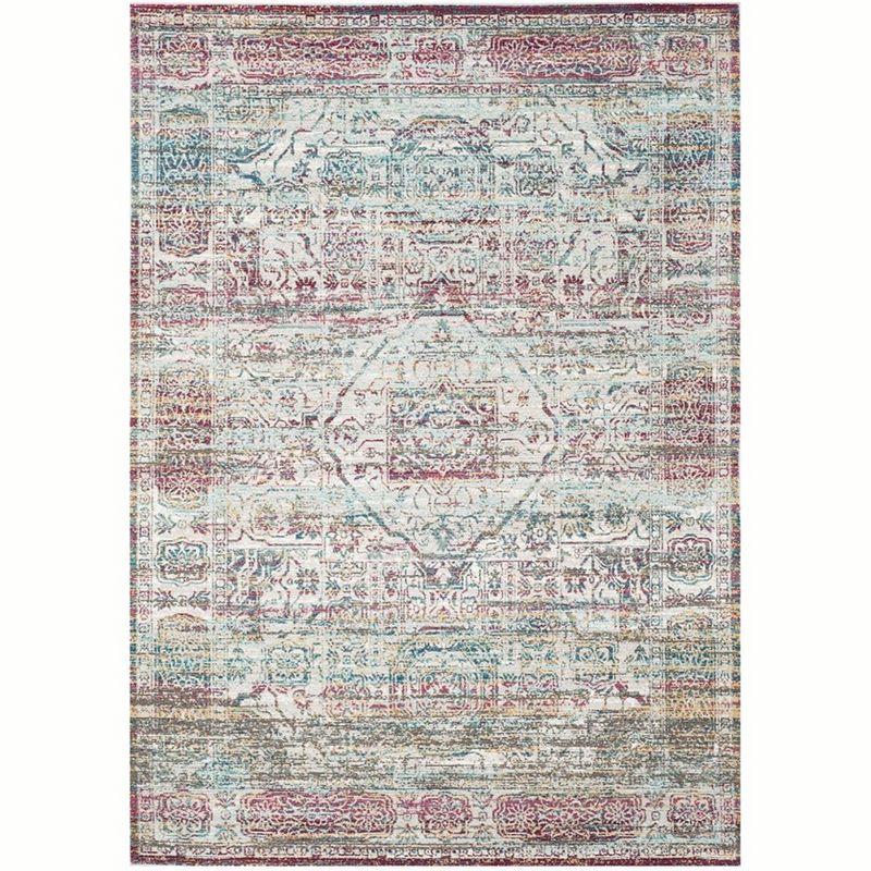 Aria ARA179 Power Loomed Area Rug - Red/Creme - 4'x6' - Safavieh.
