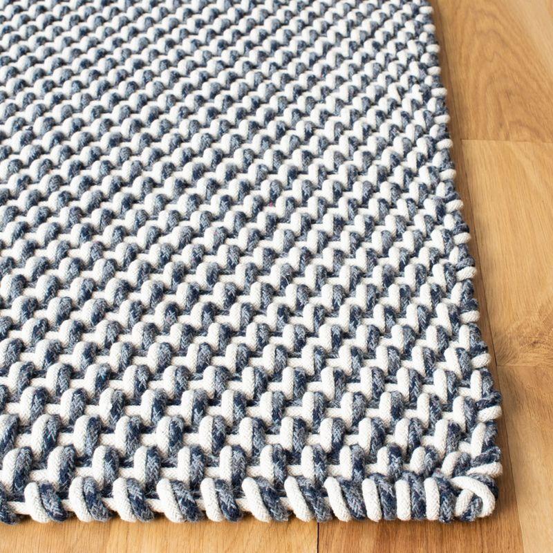 Salem SLM102 Hand Woven Area Rug - Dark Blue - 4'x6' - Safavieh.