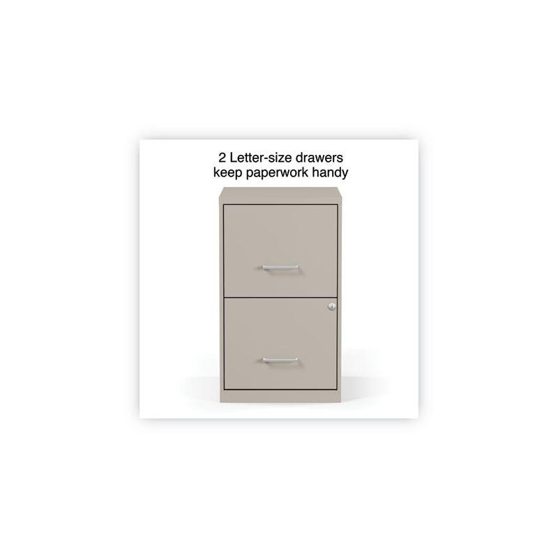 Alera Soho Vertical File Cabinet, 2 Drawers: File/File, Letter, Putty, 14" x 18" x 24.1"