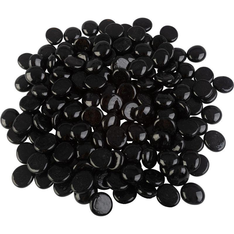 Pure Garden 10lbs Fire Pit Glass Rocks - 3/4-Inch Glass Marbles for Fireplaces, Landscape, Aquariums, or Vases