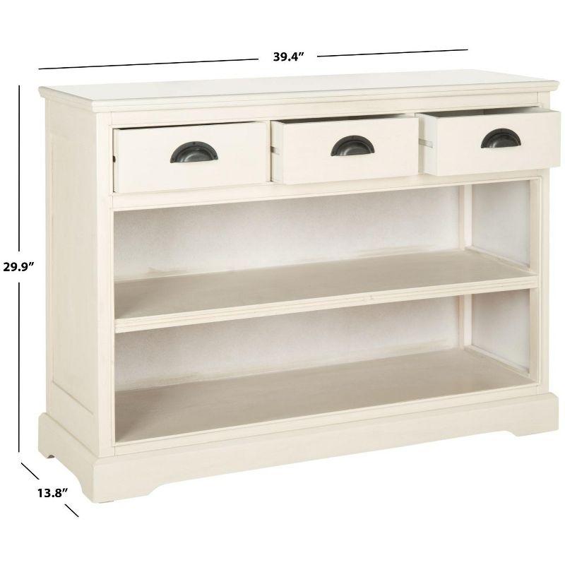 Prudence Book Shelf - AMH5727 - Vintage White - Safavieh Couture