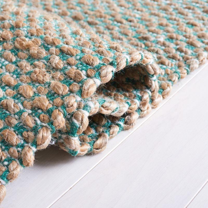 Natural Fiber NF874 Hand Woven Indoor Accent Rug - Natural/Green - 3'x5' - Safavieh