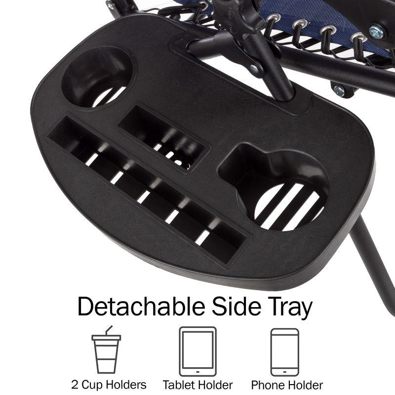 Hastings Home Zero-Gravity Recliner Chairs, Navy Blue, Set of 2