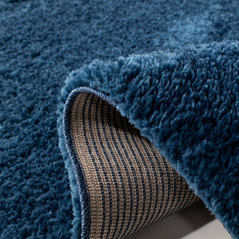 August Shag 900 AUG900 Power Loomed Indoor Area Rug - Navy - 5'3"x7'6" - Safavieh