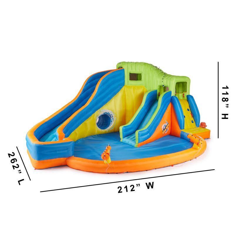 Banzai Banzai Pipeline Twist Kids Inflatable Outdoor Water Pool Aqua Park and Slides