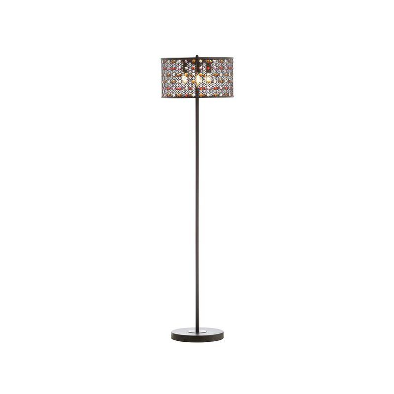 Contemporary Black Stained Glass Mosaic Floor Lamp