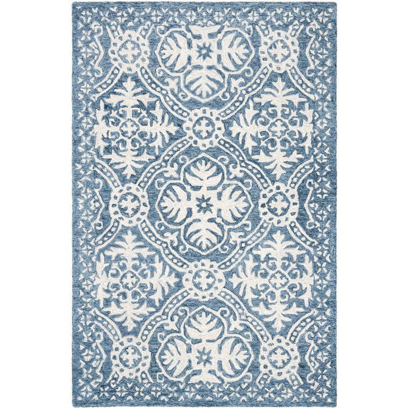 Micro-Loop MLP606 Hand Tufted Area Rug - Blue/Ivory - 4'x6' - Safavieh.
