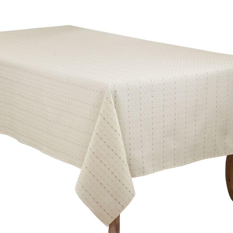 Saro Lifestyle Solid Color Tablecloth With Stitched Line Design