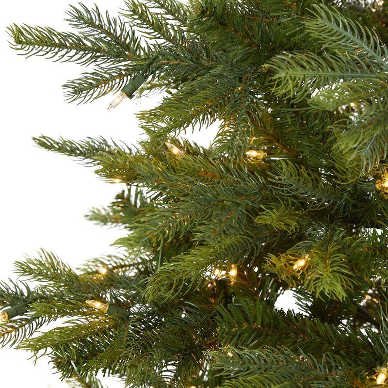 Nearly Natural Pre-Lit LED North Carolina Spruce Artificial Christmas Tree Clear Lights