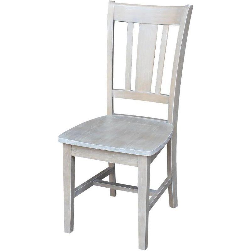 San Remo Slatback Side Chair in Washed Gray Taupe