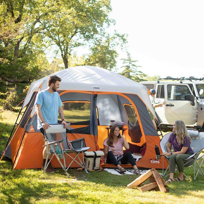 Core Equipment 6 Person Straight Wall Tent - Orange