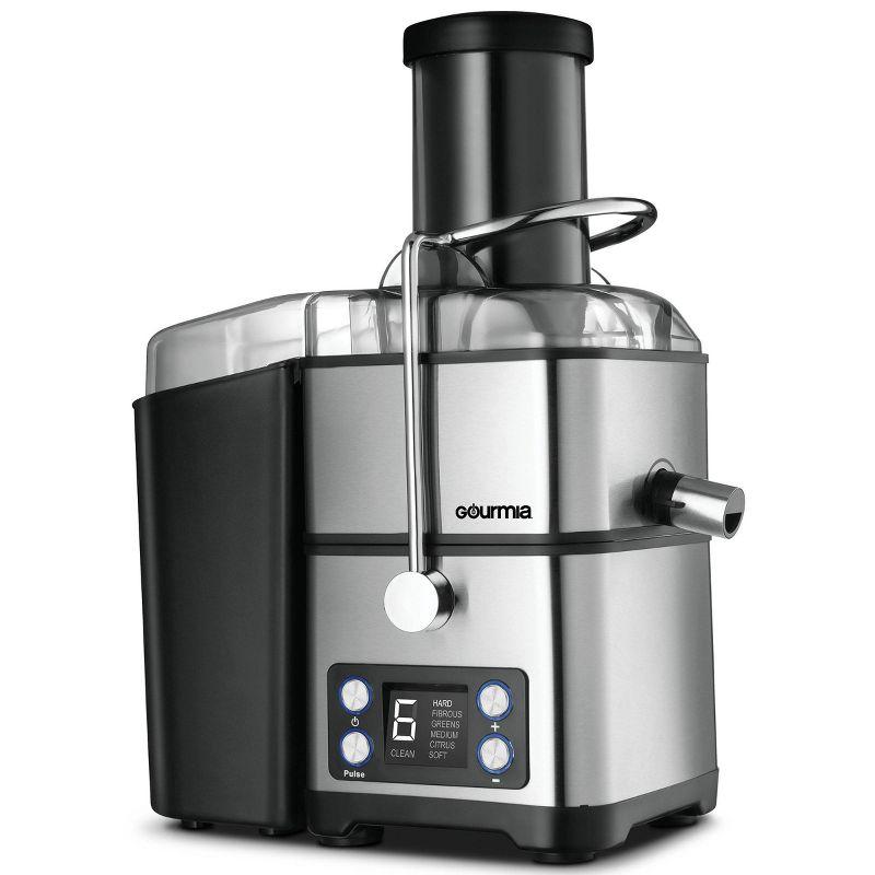 Gourmia 6 Speed Wide Mouth Juice Extraction with Self-Clean: Stainless Steel Juicer, 800W, Dishwasher-Safe Parts