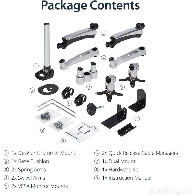 StarTech Dual Monitor Mount with Full-Motion Arms - Stackable