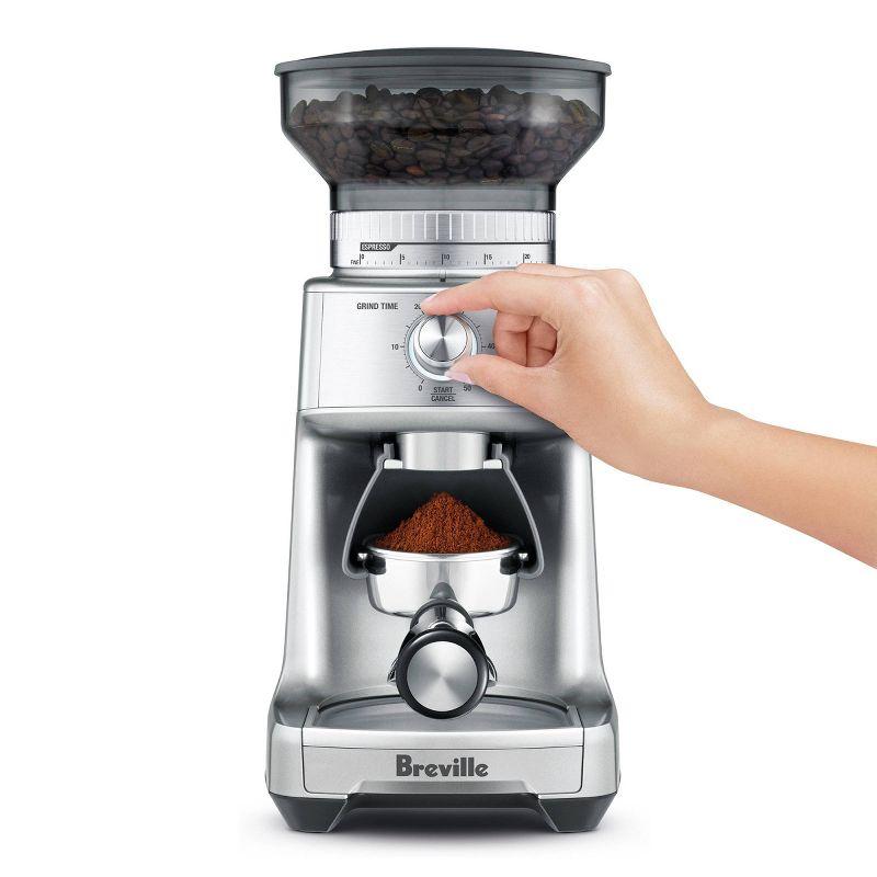 Breville 12oz Dose Control Pro Stainless Steel Coffee Grinder Silver BCG600SIL: 60 Settings Burr Espresso Grinder