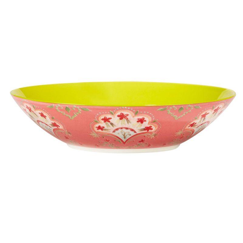 Francesca Multicolor Ceramic Floral Soup and Cereal Bowls, Set of 4