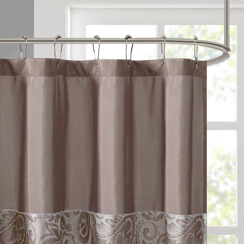 Madison Park Aubrey Paisley Jacquard Shower Curtain