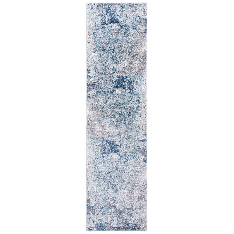 Aston ASN705 Power Loomed Indoor Runner Rug - Light Blue/Grey - 2'x8' - Safavieh