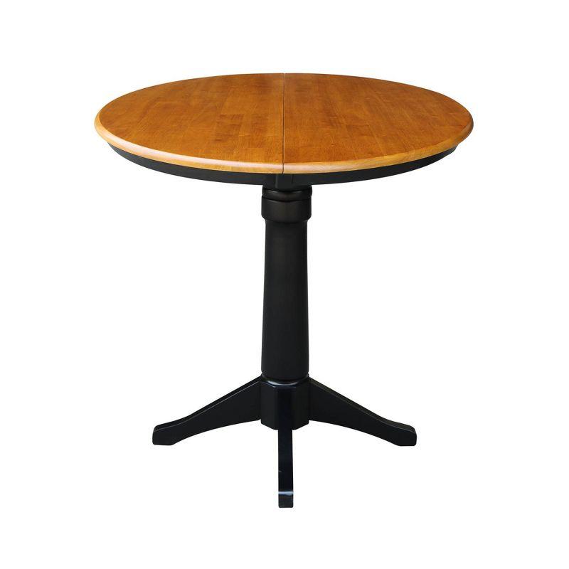 Eco-Friendly Parawood 50" Round Extendable Counter Height Dining Table