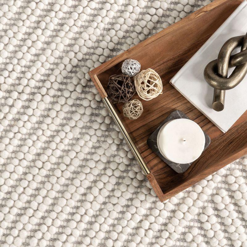 Nuloom Bijorne Modern Geometric Wool Indoor Area Rug, 5' x 8', Ivory