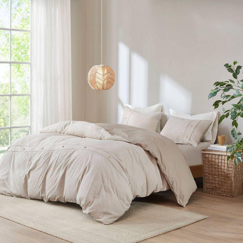 Dover Organic Cotton Oversized Duvet Cover Set (Set of 3)