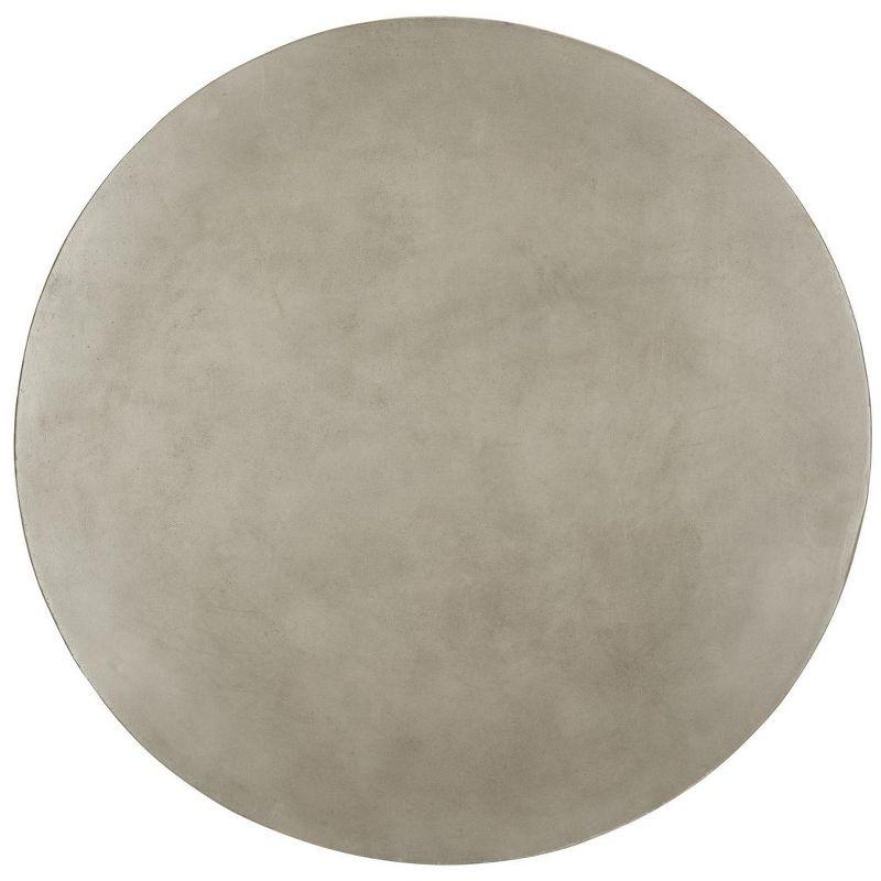 Delfia Concrete Round Indoor/Outdoor Coffee Table - Dark Grey - Safavieh