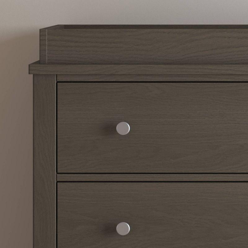 Harmony Dapper Gray 3-Drawer Nursery Dresser with Table Topper