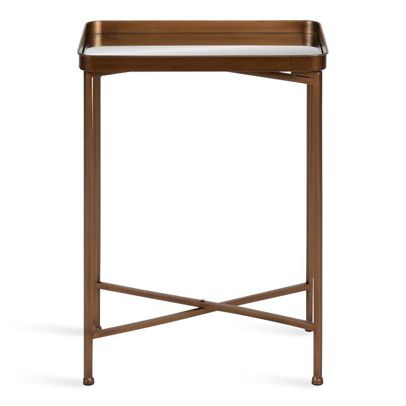 Kate and Laurel Celia Rectangle Metal Side Table, 18x12x26, Bronze