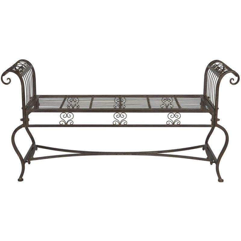 Brielle Bench - Outdoor - PAT5004 - Rustic Brown - Safavieh