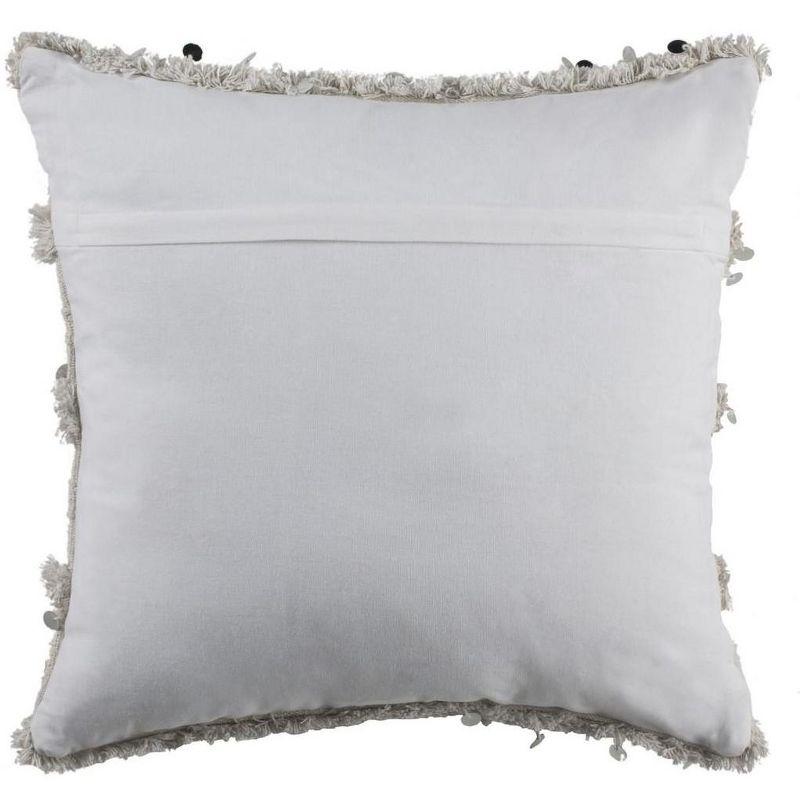 Laclede Sequined Cotton Throw Pillow