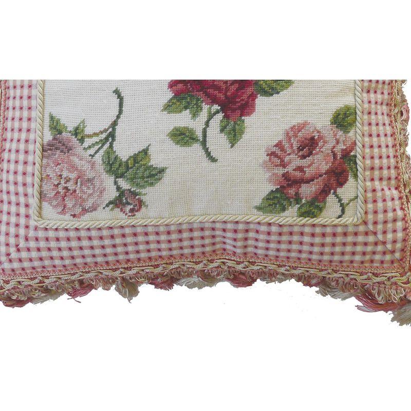 C&F Home Reddout's Toss Rose Needlepoint Decor Decoration Throw Pillow For Sofa Couch Or Bed